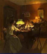 Marcel Rieder The new toy oil painting on canvas